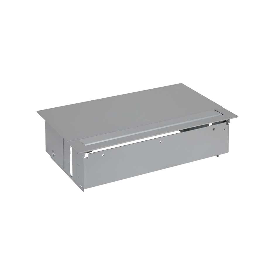 Simon 400 Алюминий Врезной розеточный блок с крышкой и мет. вводом, 3x2P+E, 2xUSB зарядное уст., 1 пустой модуль фото