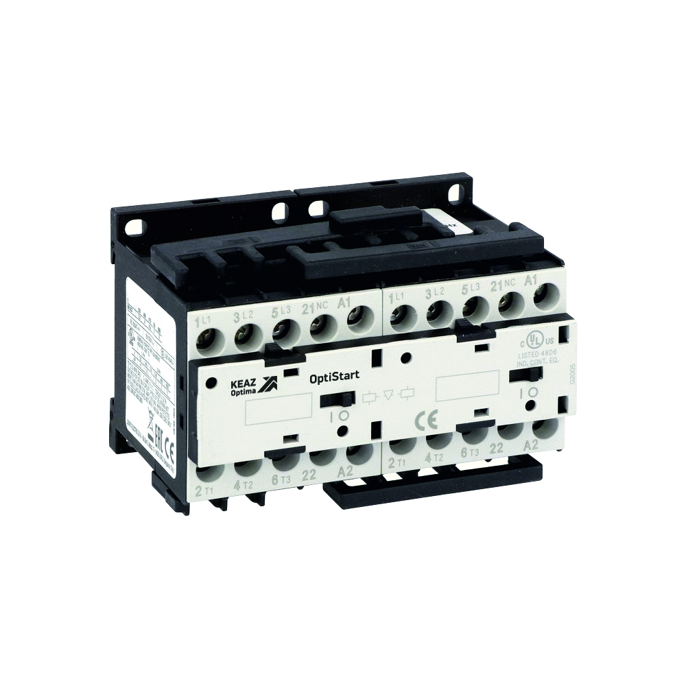КЭАЗ Мини-контактор реверсивный OptiStart K-MCR-09-30-01-A024 с подкл. силовой цепи и цепи управления. фото
