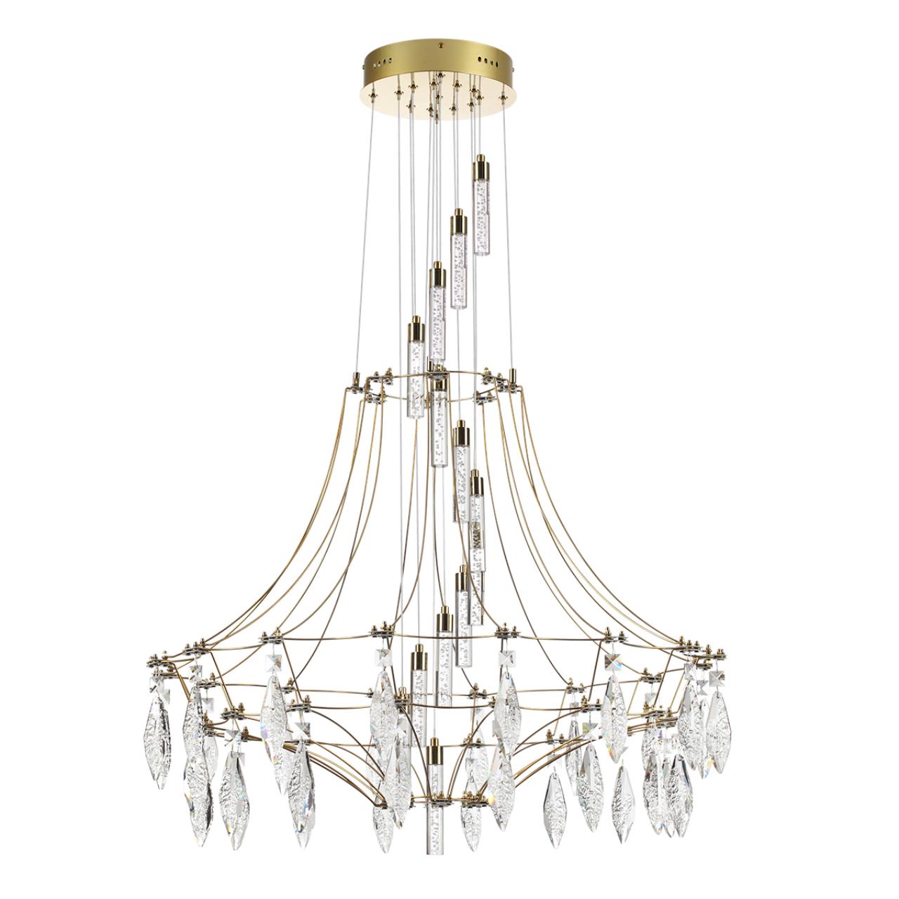 Odeon Light 7000/51L CLASSIC ODL_EX25 Люстра золото/металл/хрусталь IP20 LED 51W 4000K FLAMENCO фото