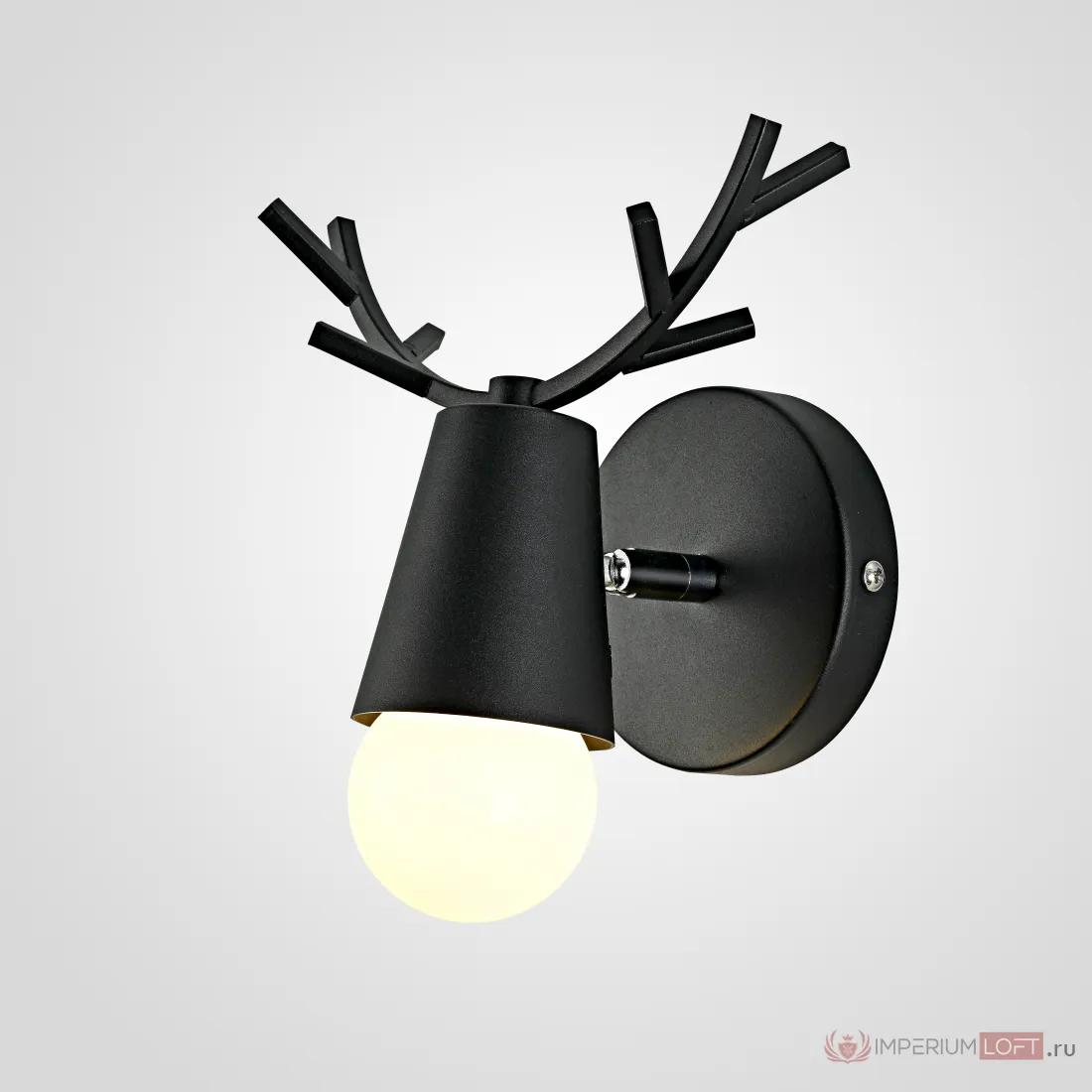 ImperiumLoft Бра с рожками DEER A Black фото