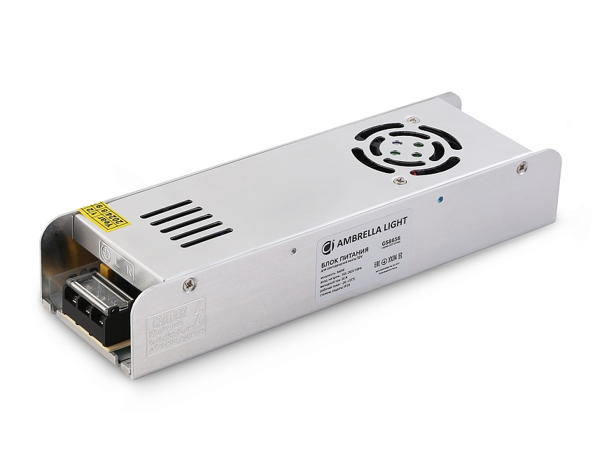 Ambrella Блок питания для светодиодной ленты с EMC 12V 360W 30A IP20 185-260V 223*67*40 GS8656 фото