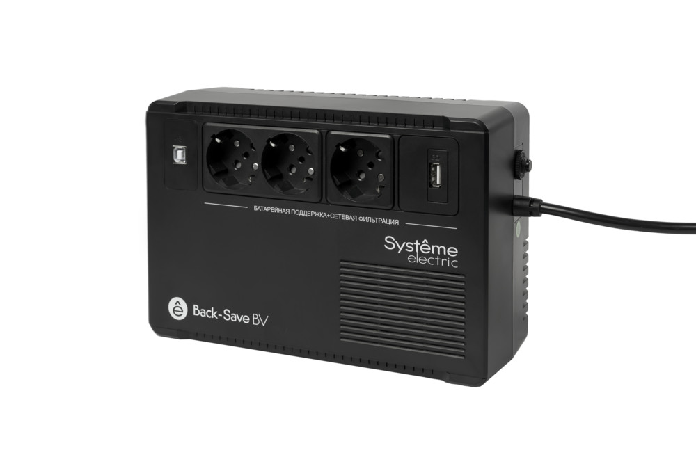 Systeme Electric ИБП Back-Save BV  600 ВА AVR 3 Schuko 230 В 1 USB-A фото