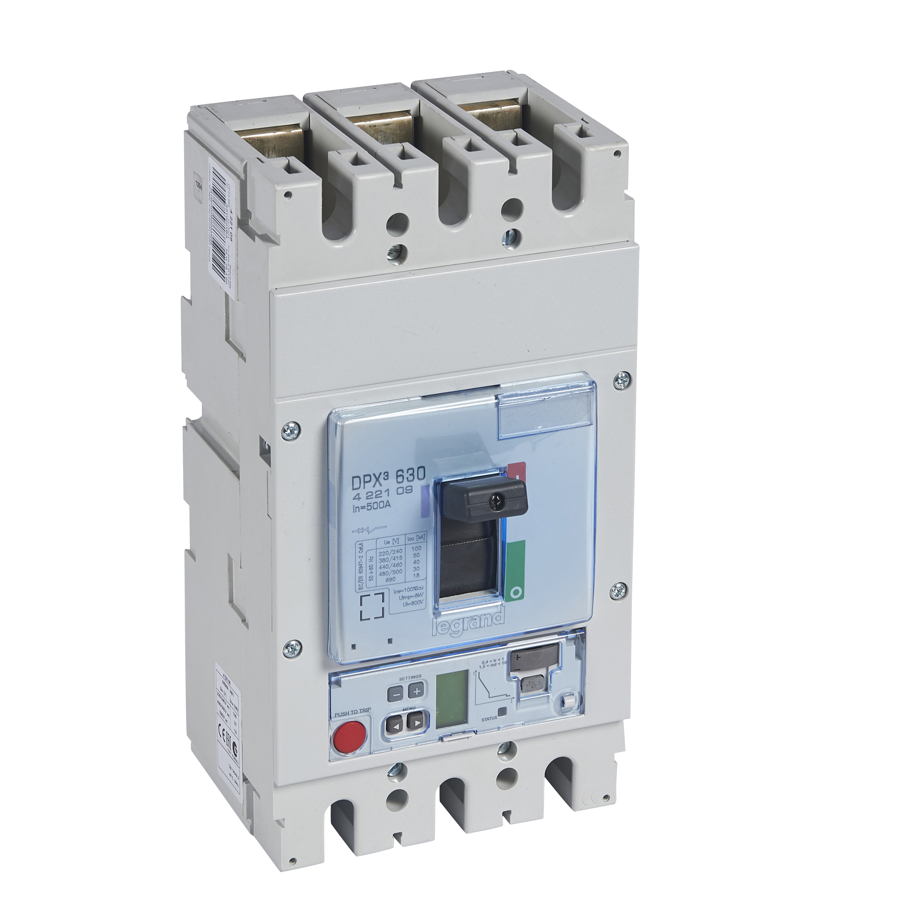 Legrand DPX3 630 Автоматический выключатель 3P 500А 50kA/эл.расц.S2/изм.блок. фото