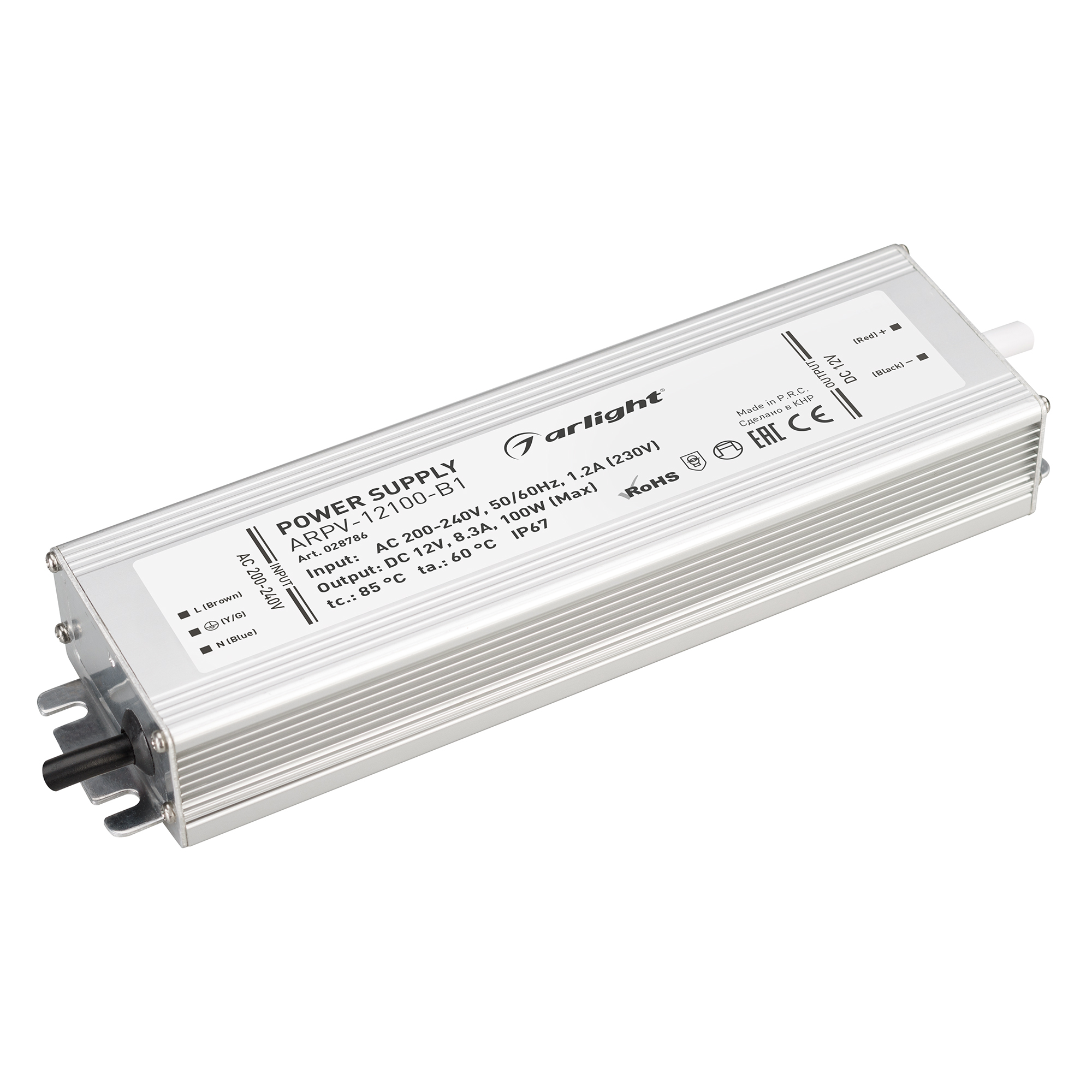 Arlight Блок питания ARPV-12100-B1 (12V, 8,3A, 100W) (IP67 Металл, 3 года) фото
