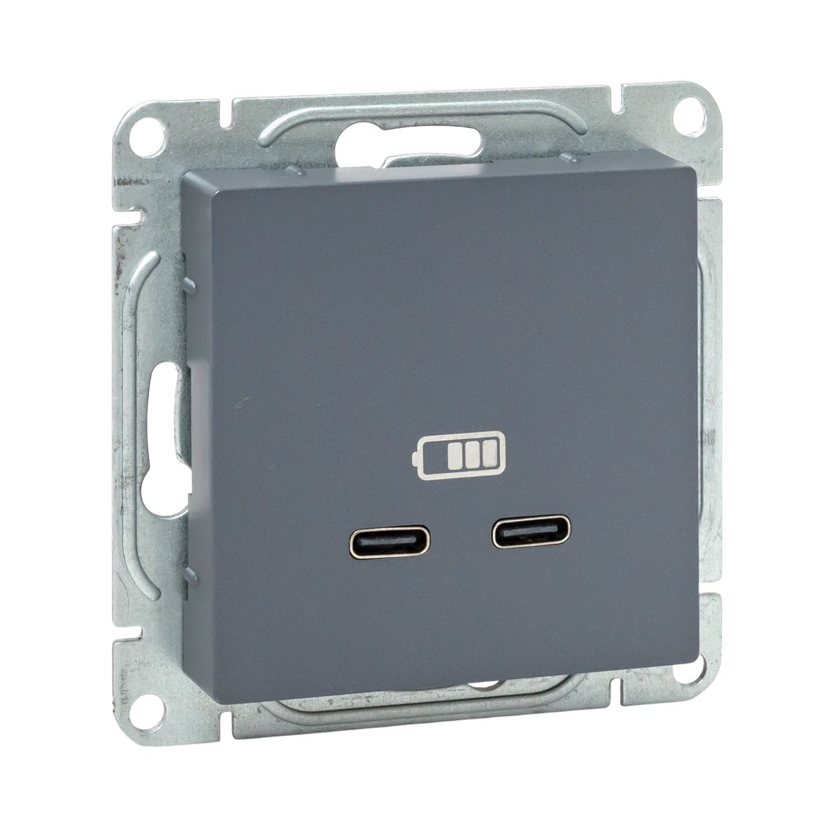 EKF Механизм розетки USB-C - 2шт, графит Эпика фото