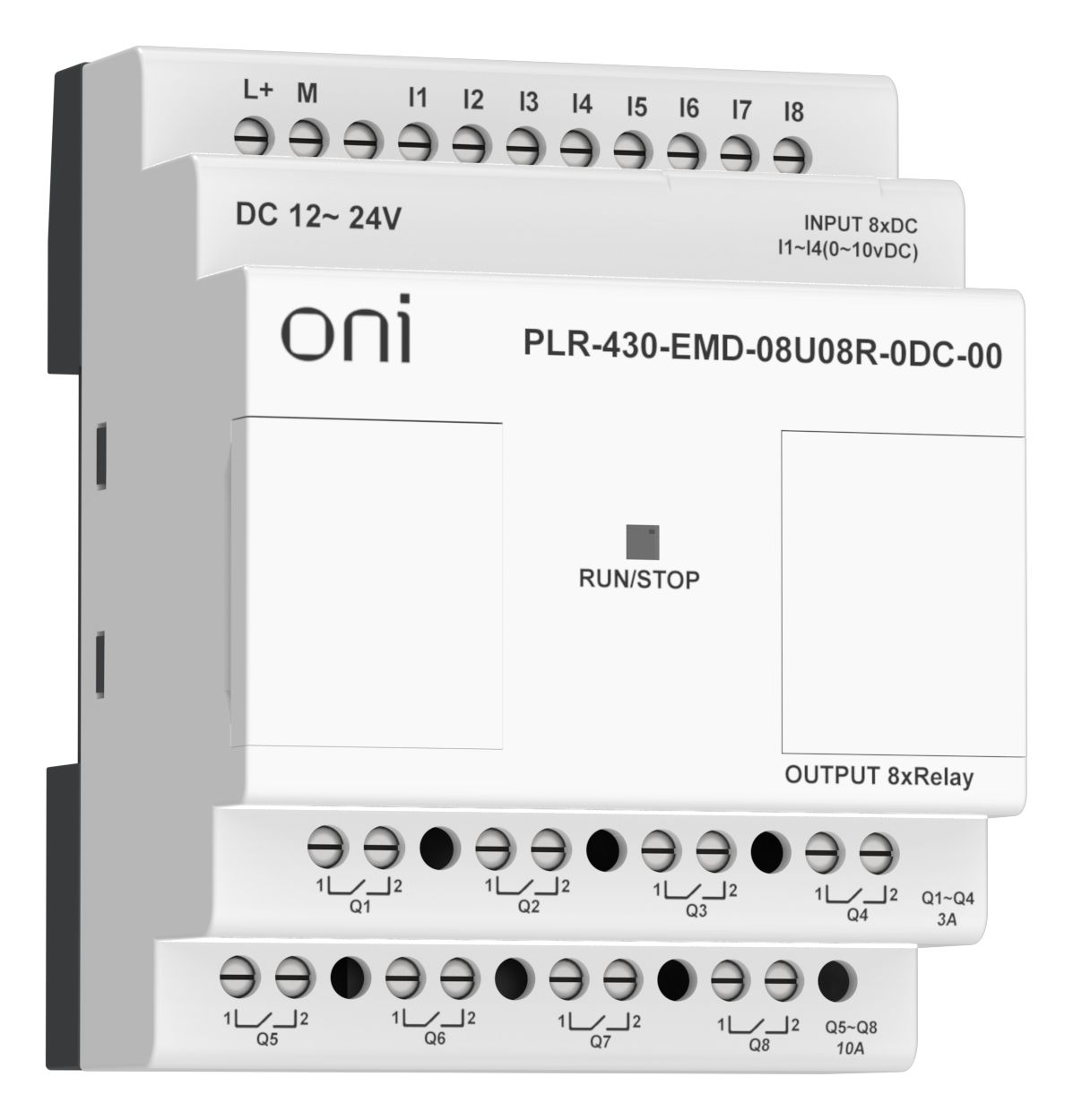 IEK ONI ПЛК 430 Модуль IO 4 DI 4 UI 8 RO 24В DC. фото