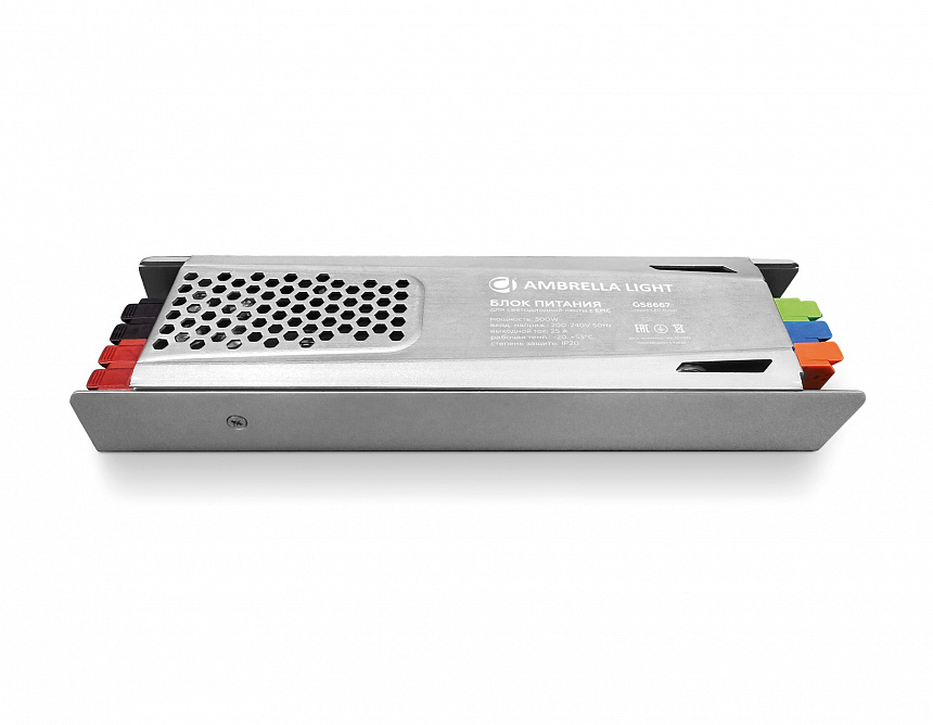 Ambrella Блок питания с EMC 12V 300W 25A IP20 200-240V 198*58*28 GS8667 фото