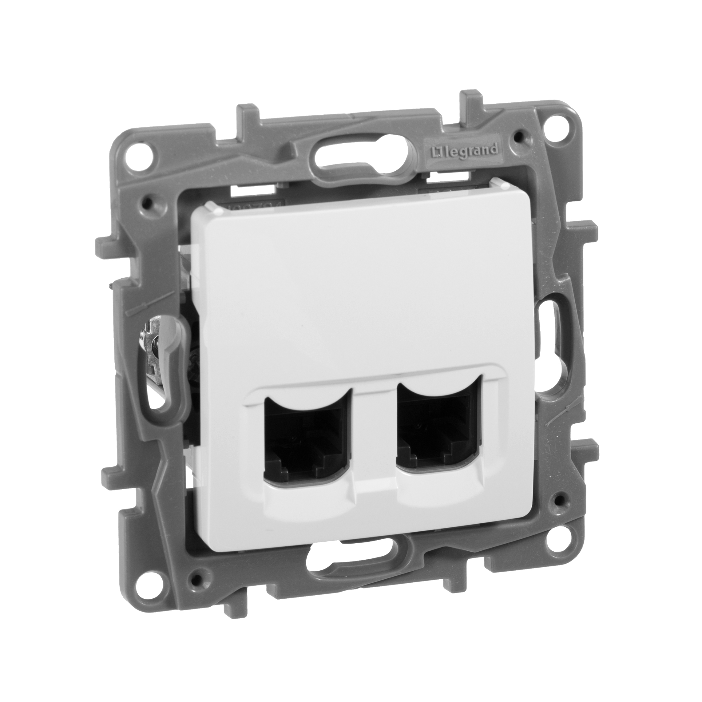 Legrand Etika Белый Розетка компьютерная 2-ая RJ45, категория 5е UTP. фото