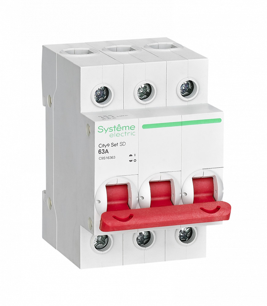 Systeme Electric City9 Set Выключатель нагрузки (ВН) 3P 63А 400В фото