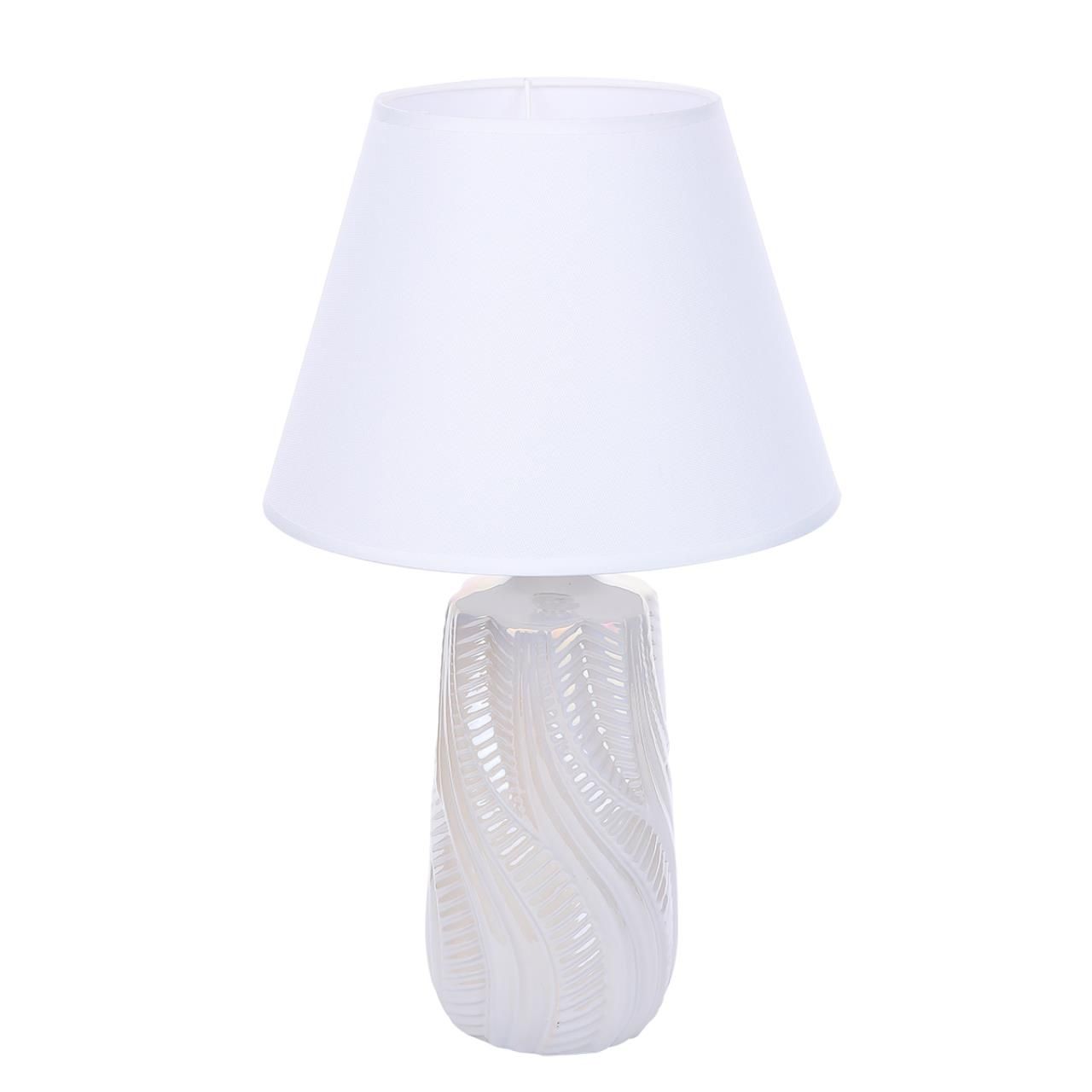 Lumion 8211/1T CLASSI LN25 белый жемчужный/белый, керамика/текстиль Настольная лампа Е27 1*60W 220V SINNA фото