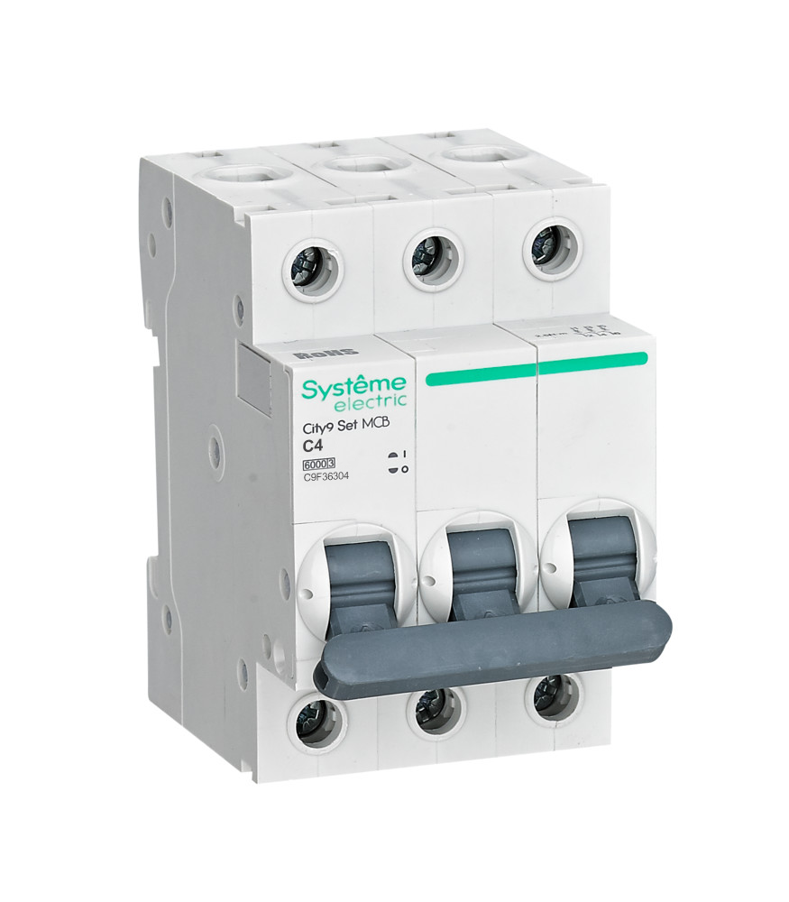 Systeme Electric City9 Set Автоматический выключатель C 4A 3P 6kA фото