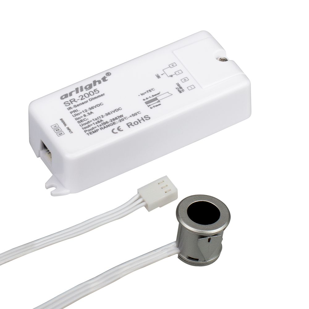 Arlight Диммер SR-2005 Silver-R (12-36V, 96-288W, IR-Sensor) (-) фото