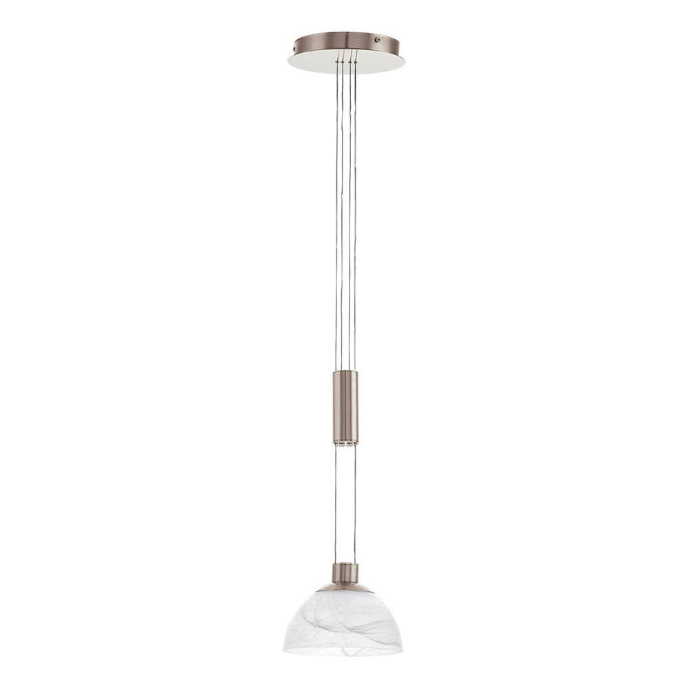 Eglo Подвес LED MONTEFIO с регулир. высотой, 1х6W (LED), H880-1300, никель/алебастр фото