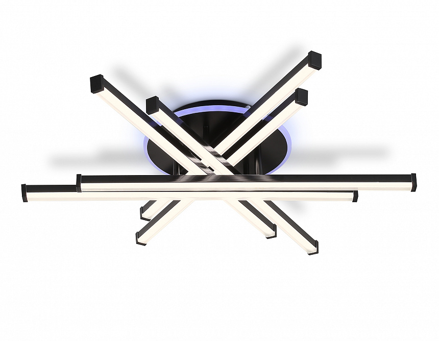 Ambrella Светильник светодиодный потолочный FL6272 BK черный 76W 3000K-6400K+RGB 700*615*135 (ПДУ ИК) фото