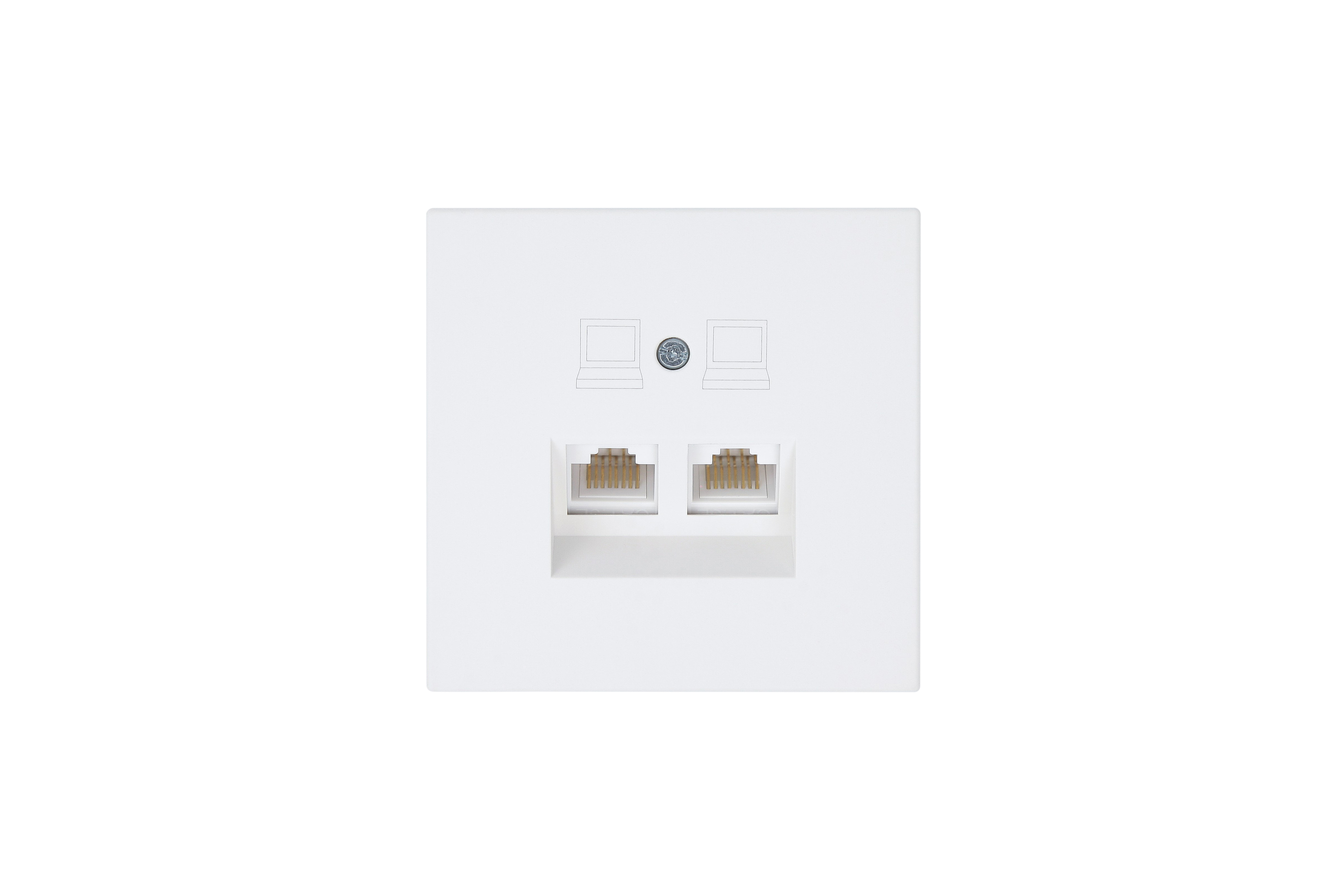 Jasmart FD Матовый белый (soft touch) Розетка RJ45 2-ая, 6 категория фото