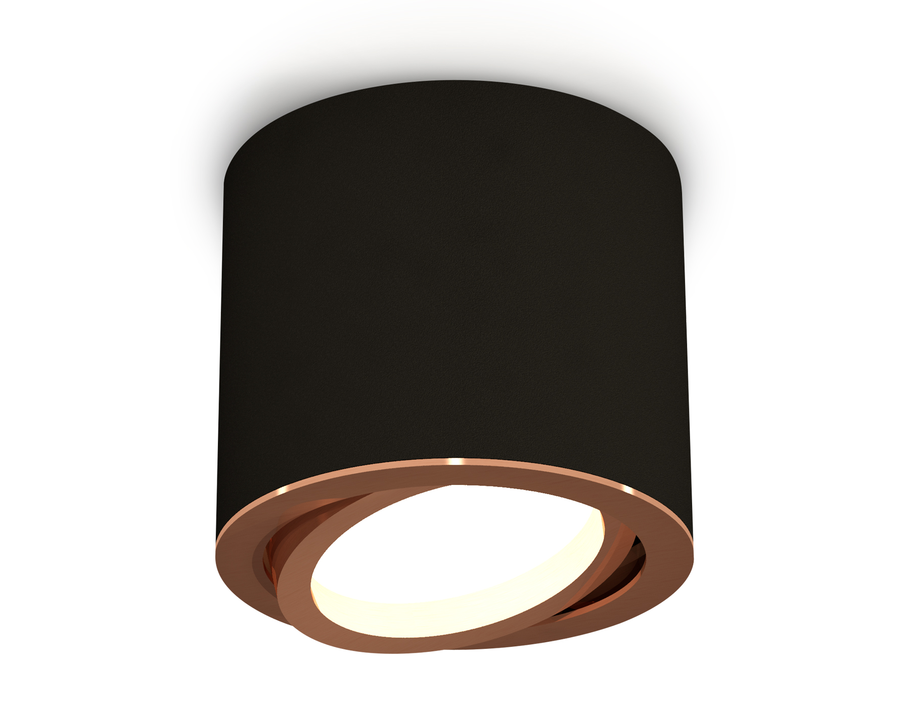 Ambrella Комплект накладного поворотного светильника XS7402004 SBK/PPG черный песок/золото розовое полированное MR16 GU5.3 (C7402, N7005) фото