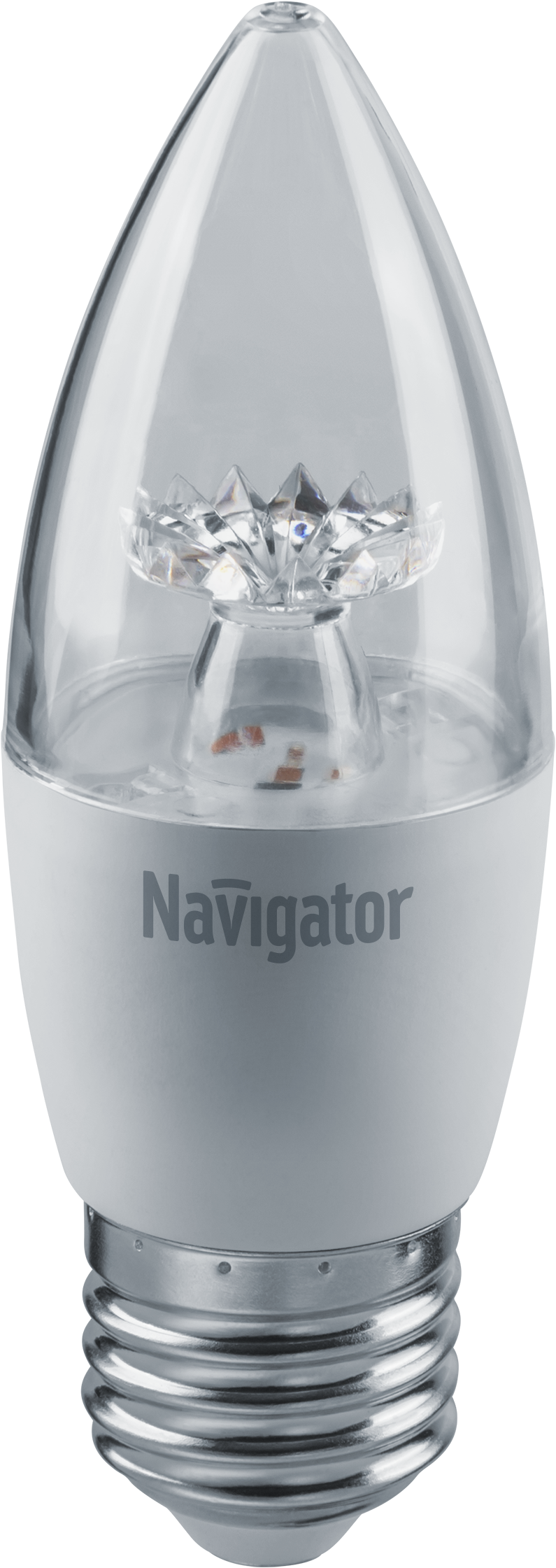 Лампа Navigator NLL-C37-7-230-2.7K-E27-CL (100/10/1)