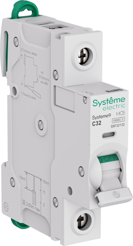 Systeme Electric Systeme9 Автоматический выключатель (АВ) C 32A 1P 10kA 230В фото