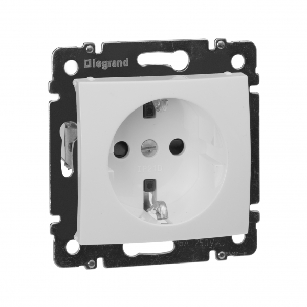 Розетка 2P+E шторки белая VALENA купить в Воронеже в АВС-электро - цены ...