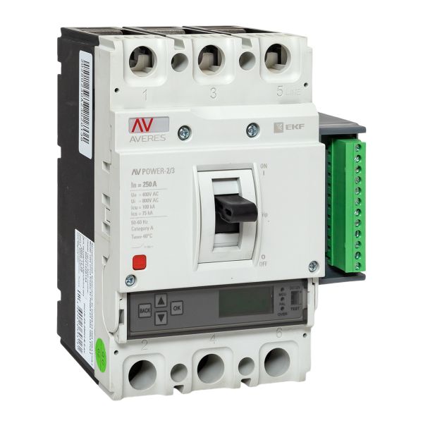 EKF Выключатель автоматический в литом корпусе AV-POWER-2/3 250А 100кА ETU6.2 фото