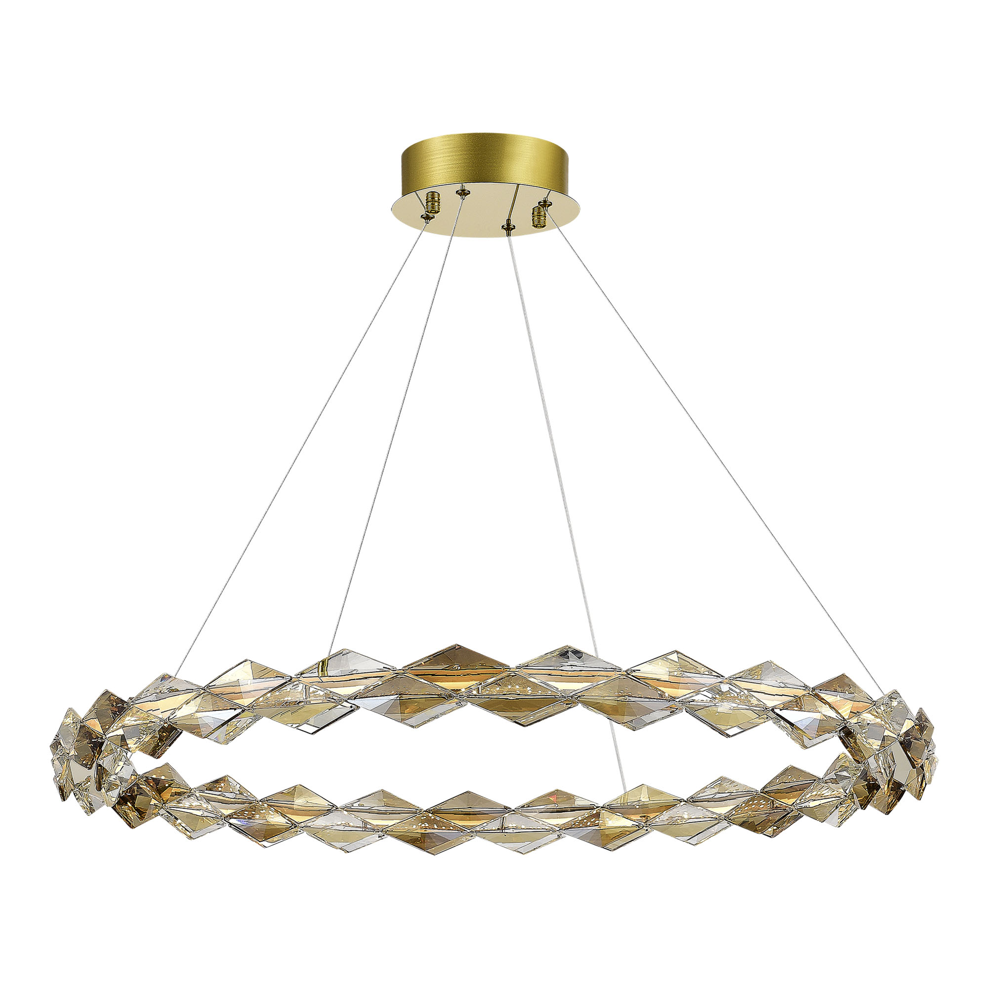 ST LUCE SL6009.213.01 Люстра подвесная Золотистый/Прозрачный,Янтарный LED 1*30W 3000K фото