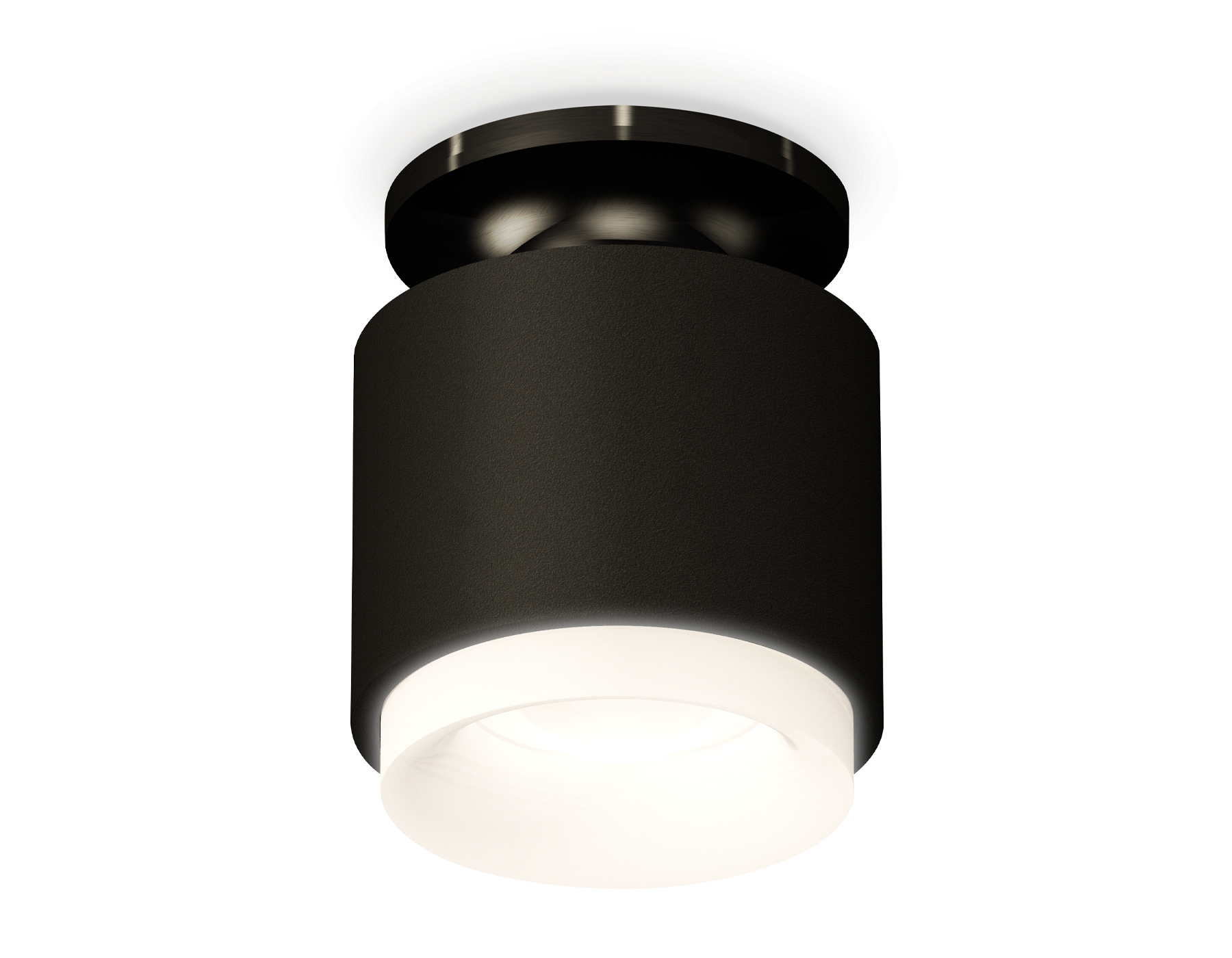 Ambrella Комплект накладного светильника с акрилом XS7511064 SBK/PBK/FR черный песок/черный полированный/белый матовый MR16 GU5.3 (N7926, C7511, N7165 фото