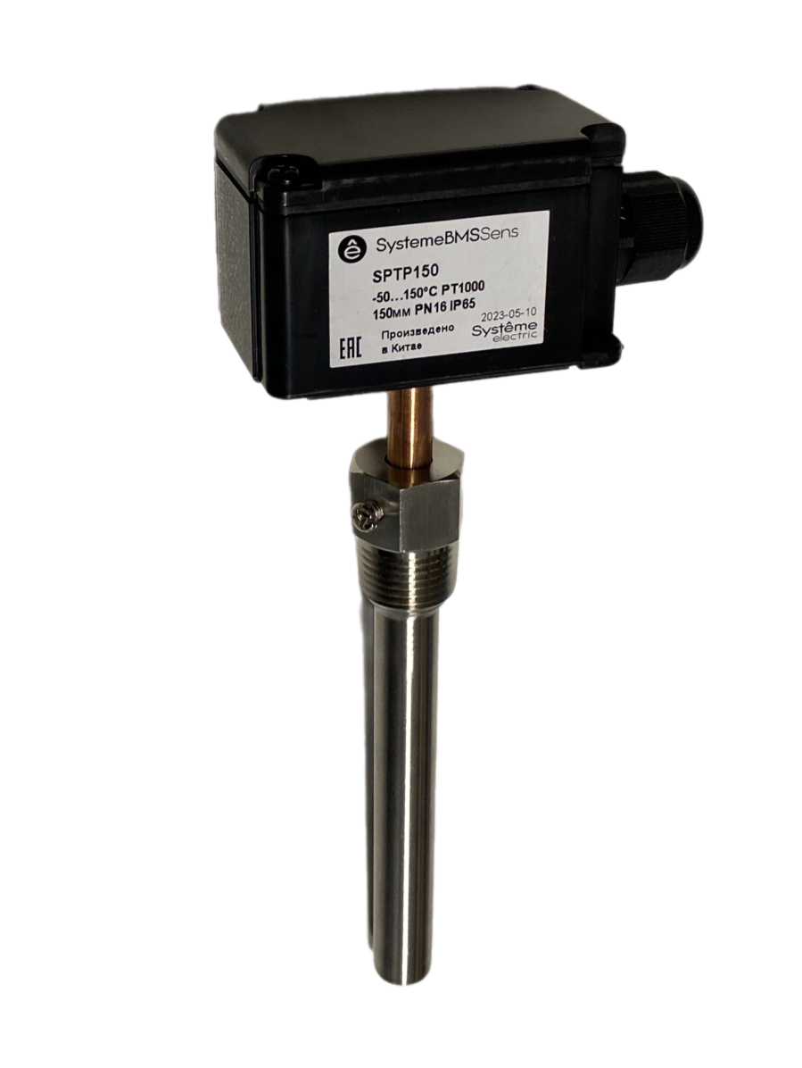 Systeme Electric Датчик температуры погружной, -50…+150°С Pt1000 150мм с гильзой 100мм фото