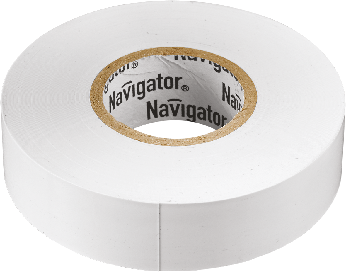 Изолента Navigator NIT-A19-20/WH белая (200/10/1)