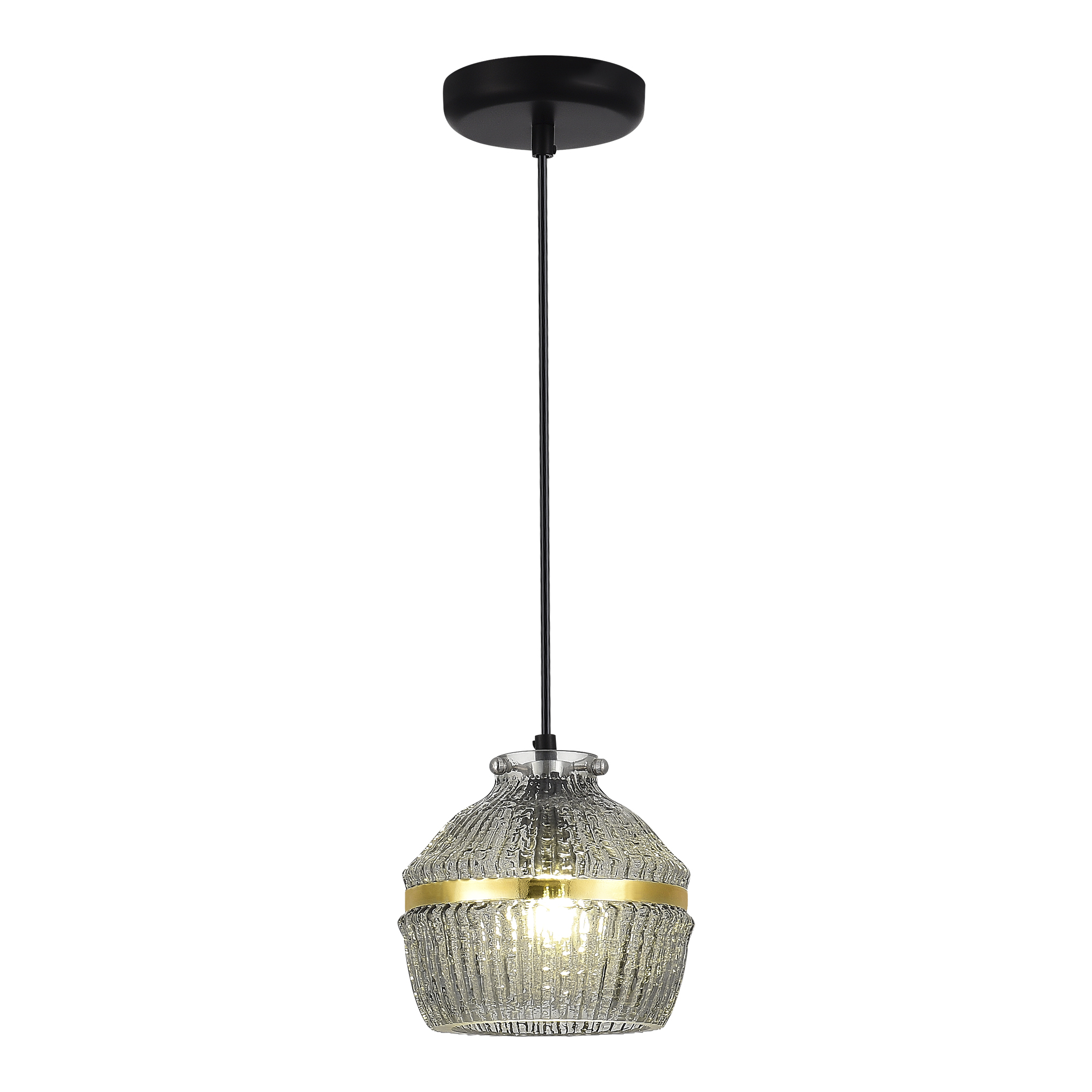 ST LUCE SL1661.413.01 Светильник подвесной Черный/Дымчатый E27 1*40W фото