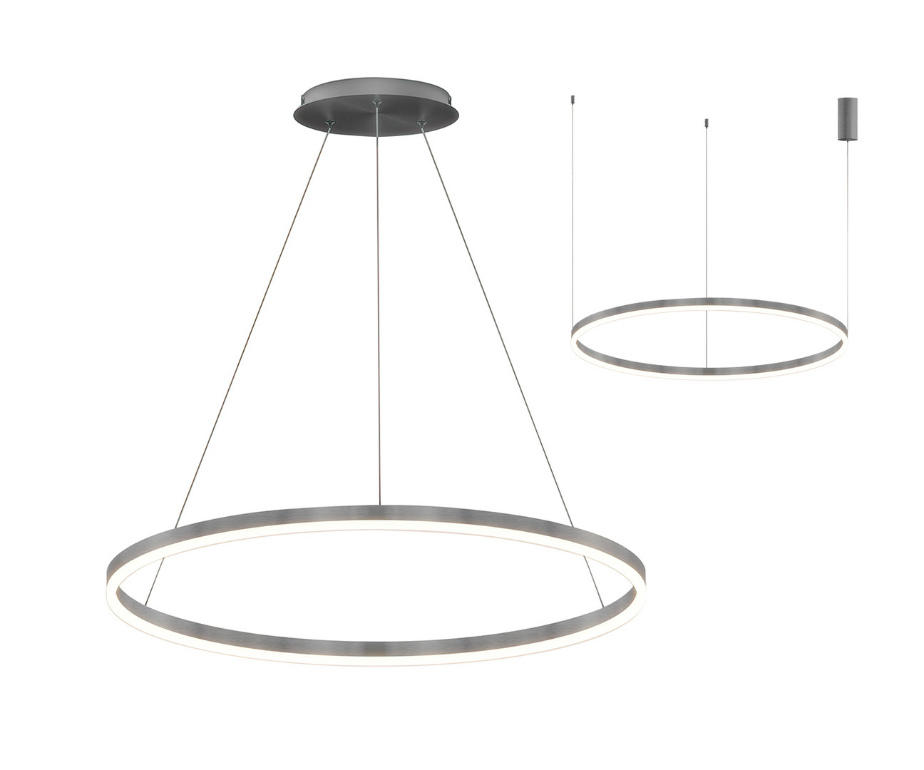 Kink Light 08213,12A(4000K) Подвес Тор матовый никель d60 h150 Led 33W (4000K) 2 типа крепления фото