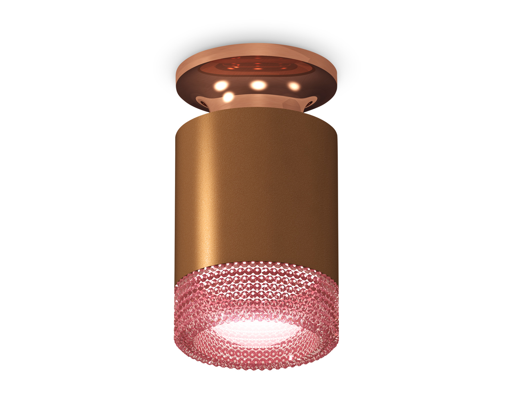 Ambrella Комплект накладного светильника XS6304151 SCF/PPG/PI кофе песок/золото розовое полированное/розовый MR16 GU5.3 (N6906, C6304, N6152) фото