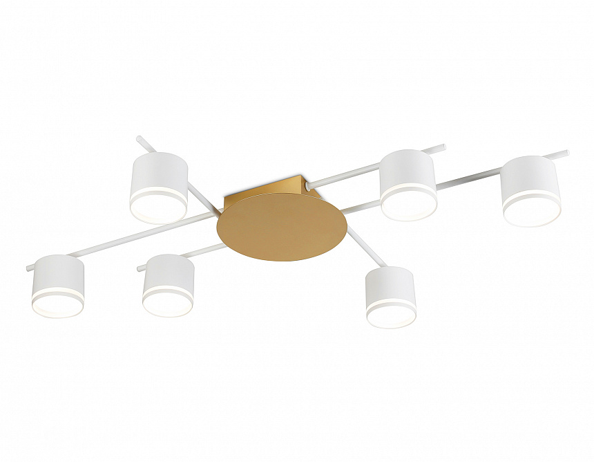 Ambrella Светильник потолочный FL51755/6 WH/GD белый/золото GX53/6 max 12W 870*570*110 фото