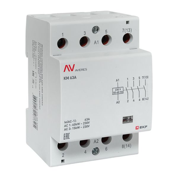EKF Контактор модульный КМ 63А 4NO 230В АС (3 мод.) AVERES фото