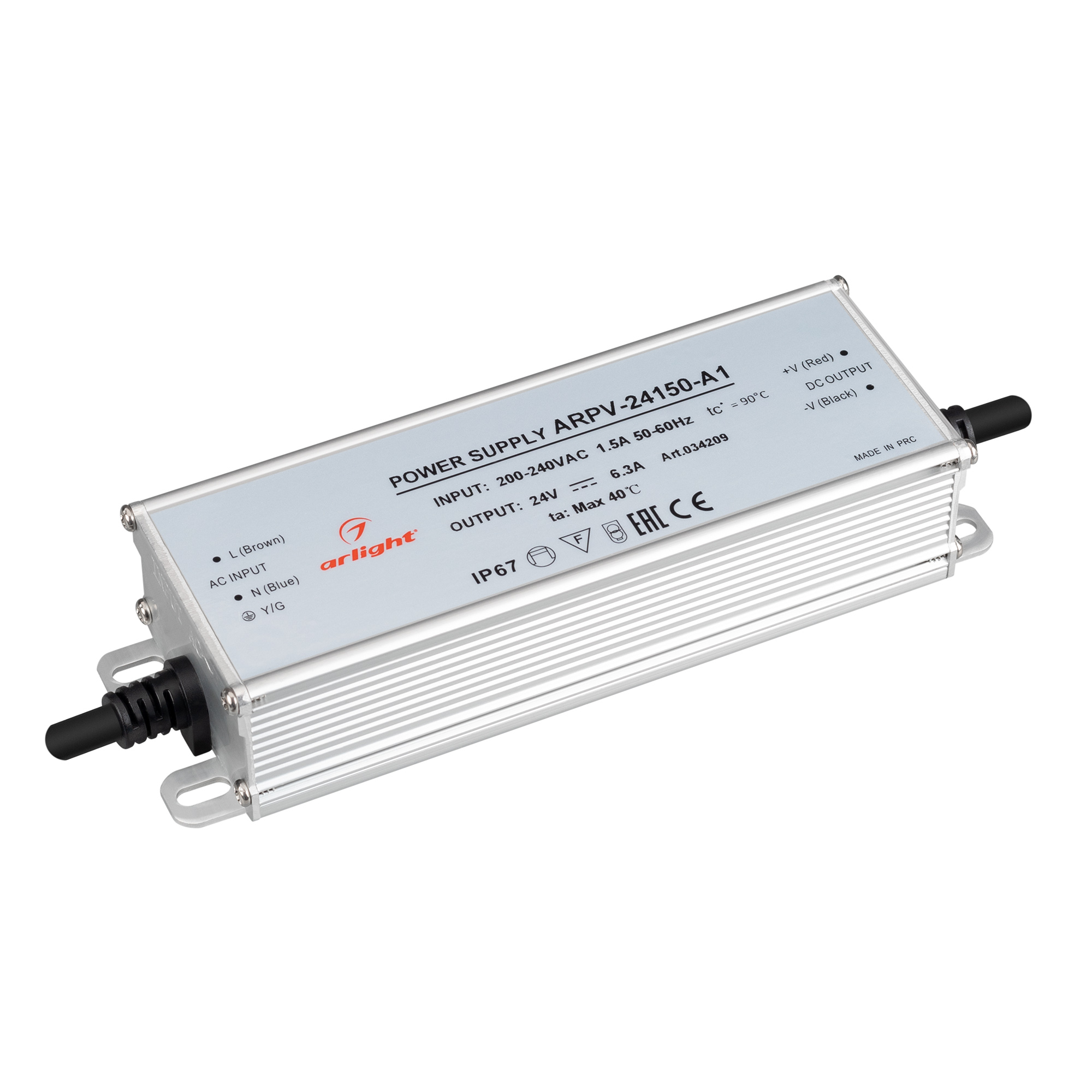 Arlight Блок питания ARPV-24150-A1 (24V, 6.25A, 150W) (IP67 Металл, 3 года) фото