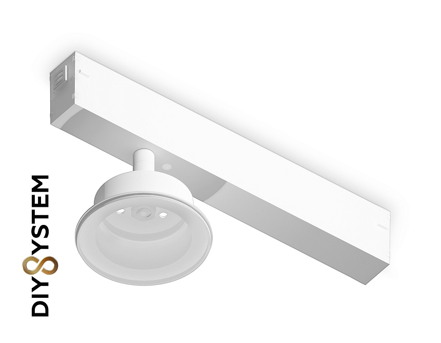 Ambrella Крепеж трековый для корпуса DIY D85mm Magnetic 220V A2550 WH белый 232*83*105 фото