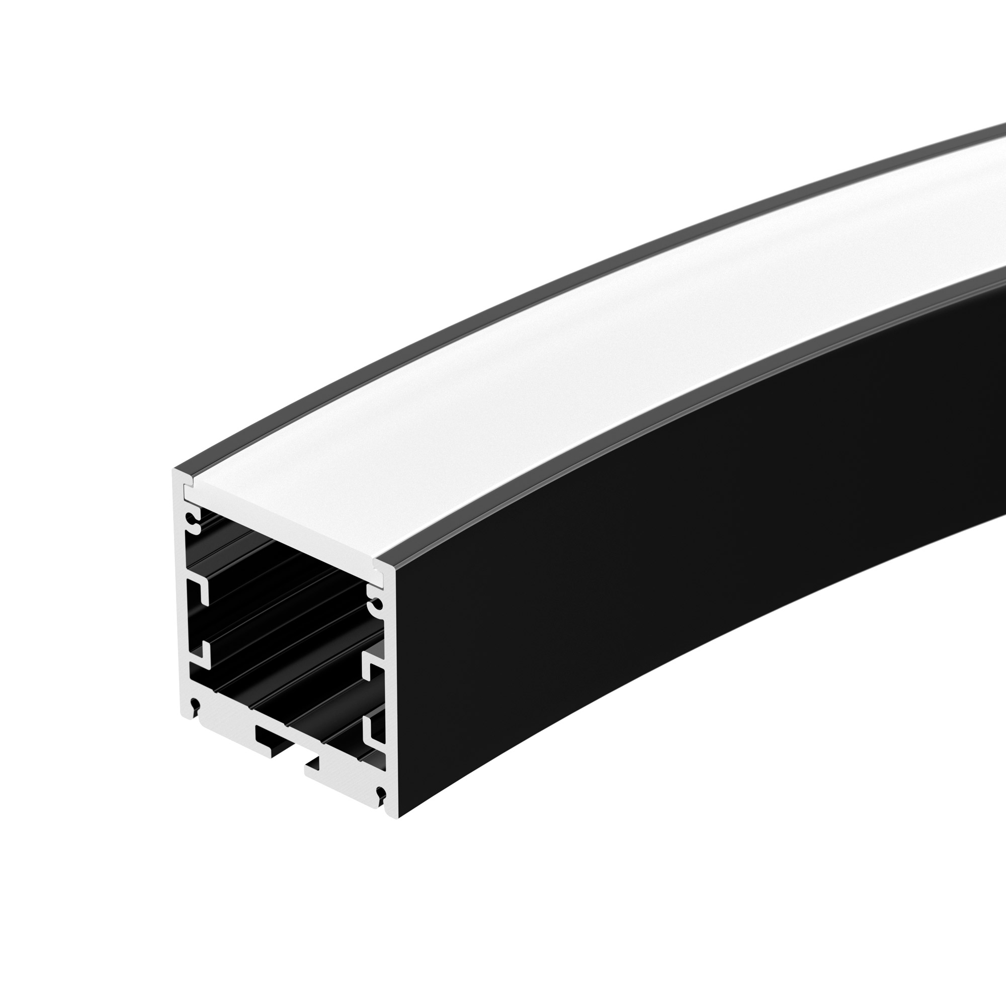 Arlight Профиль SL-ARC-3535-D800-A90 BLACK (630мм, дуга 1 из 4) (Алюминий) фото