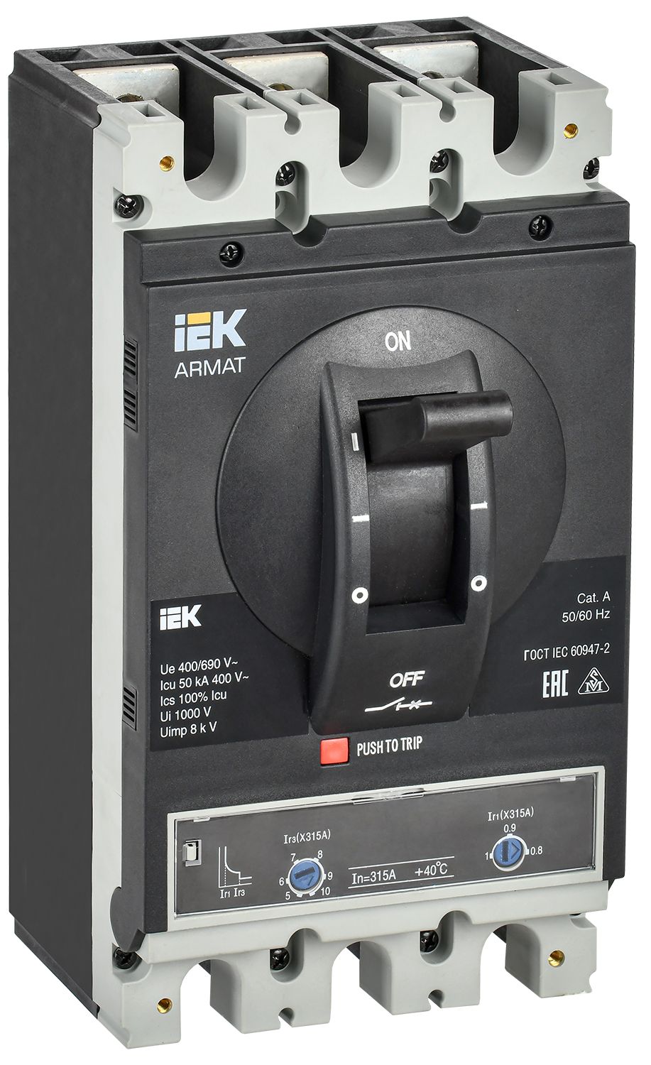 IEK ARMAT Авт. выкл. лит. корпус 3P H 50кА 315А ТМ рег. фото
