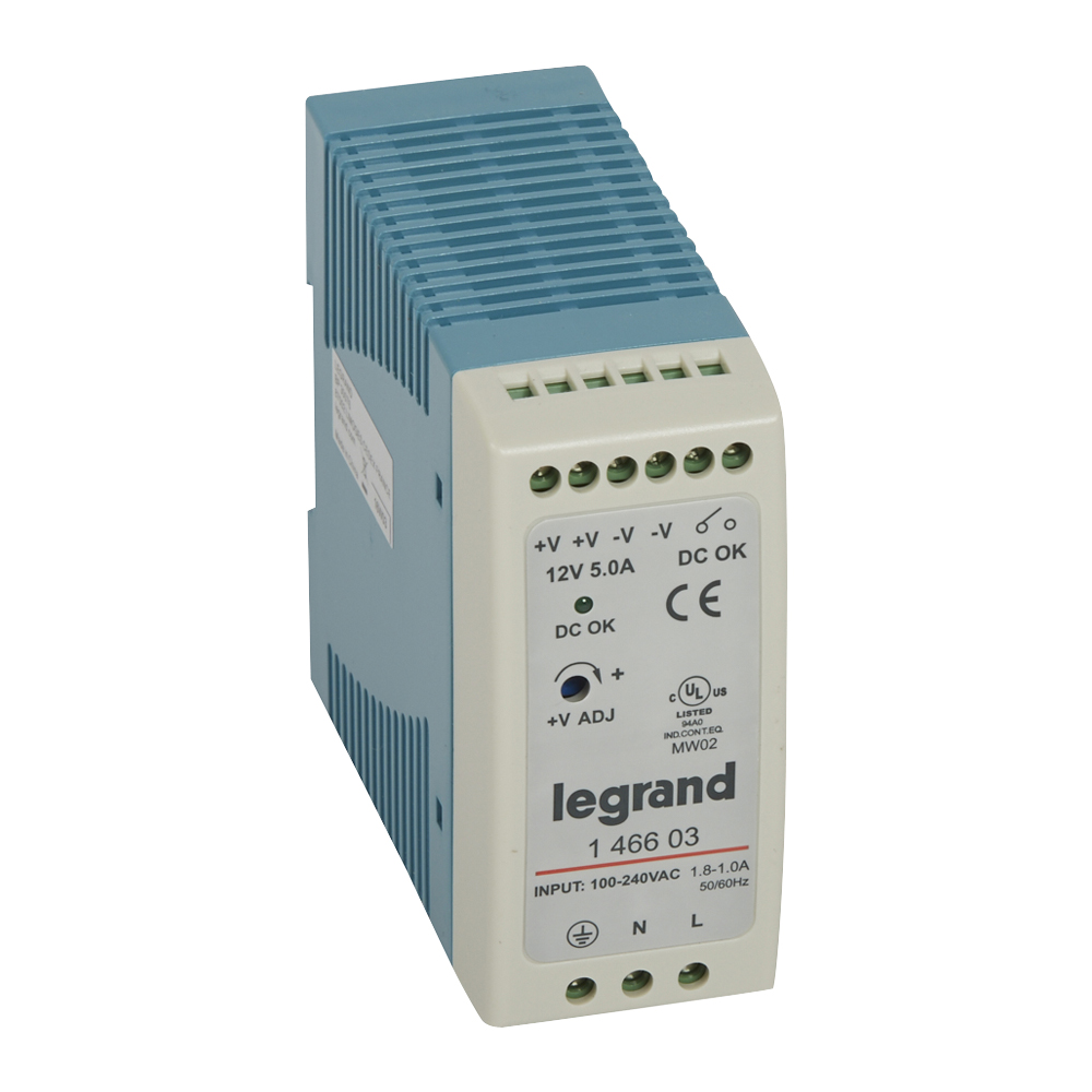 Legrand 1-фазный Импульсный источник питания 12В 60Вт 5A. фото