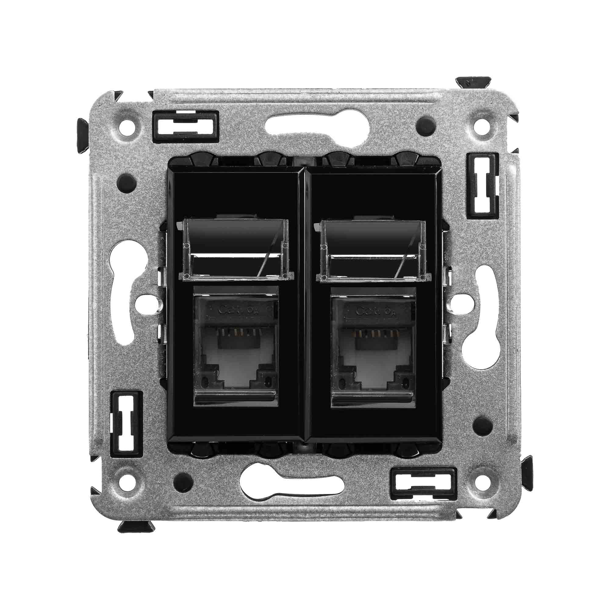 DKC Avanti Компьютерная розетка RJ-45 в стену, кат.6А двойная, 