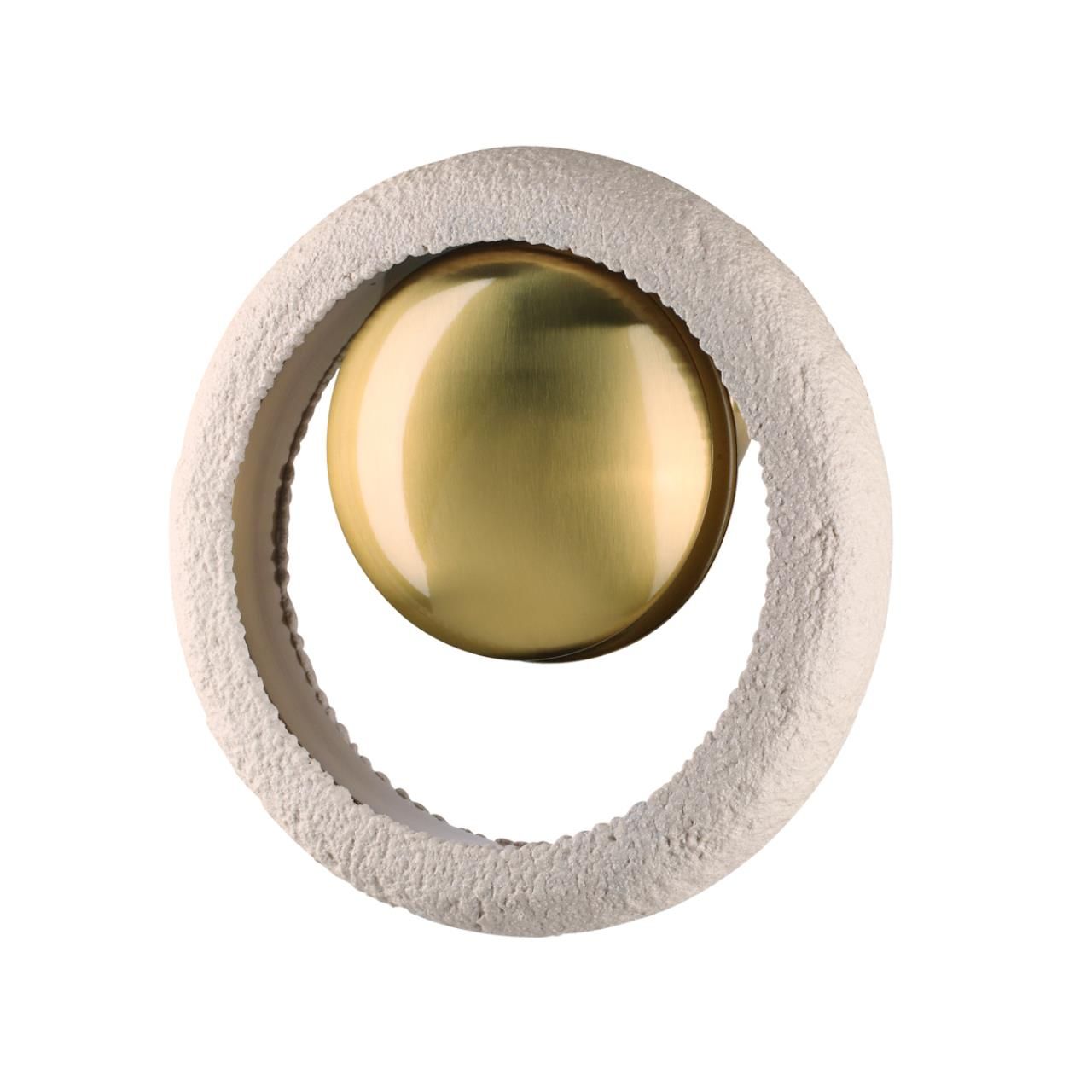 Odeon Light 5443/1W HIGHTECH ODL_EX25 111 сатинированн.латунь/беж./металл/полирезин Настенный светильник 1*G9 LED*6W SATURN фото