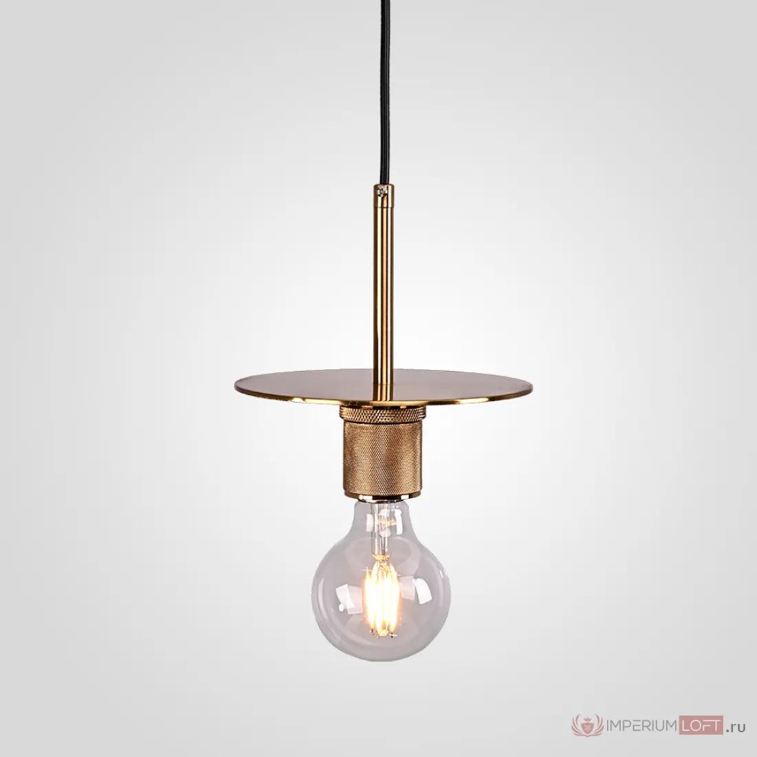 ImperiumLoft Подвесной светильник RH Utilitaire Disk Shade Pendant Brass фото