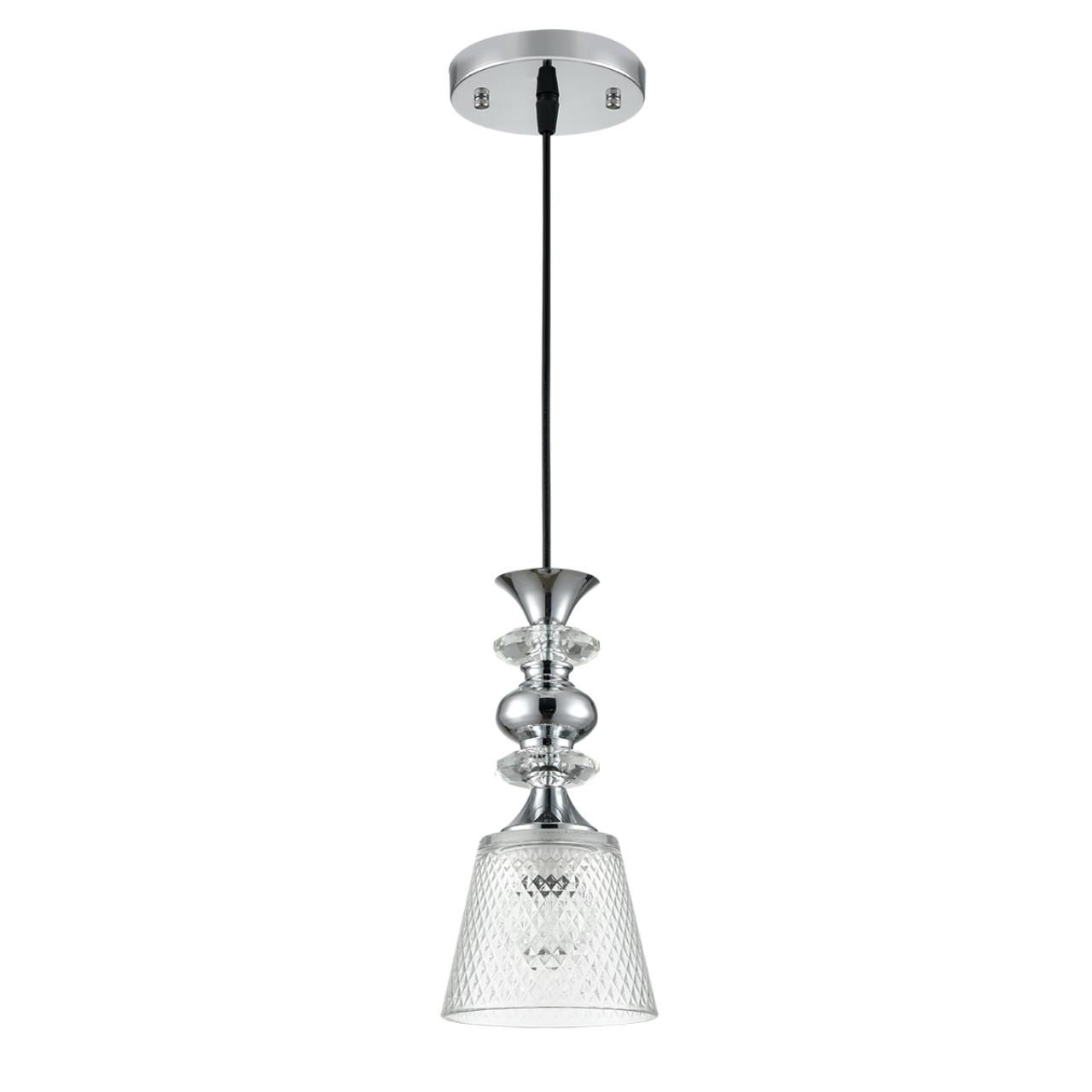 Lumion 8049/1A SUSPENTIONI LN25 308 хром/прозрачный металл/стекло Подвесной светильник E27 1*60W 220V MANOLA фото