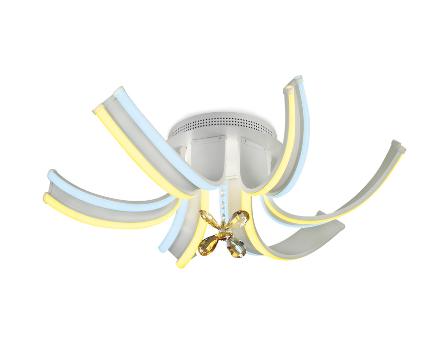 Ambrella Потолочный светодиодный светильник с пультом FL146/6 WH белый 84W 3000K/6400K 620*620*170 (ПДУ РАДИО 2.4) фото