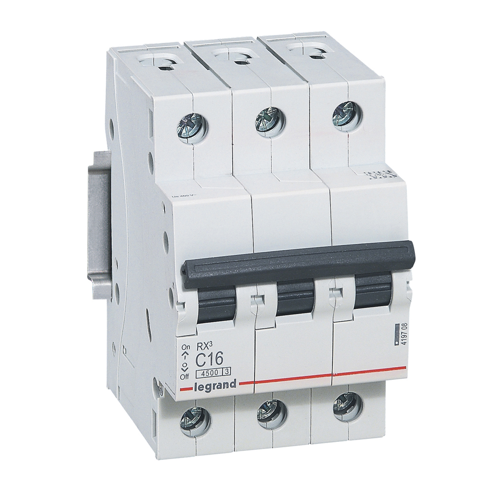 Legrand RX3 Автоматический выключатель 3P 16А (C) 4,5kA. фото