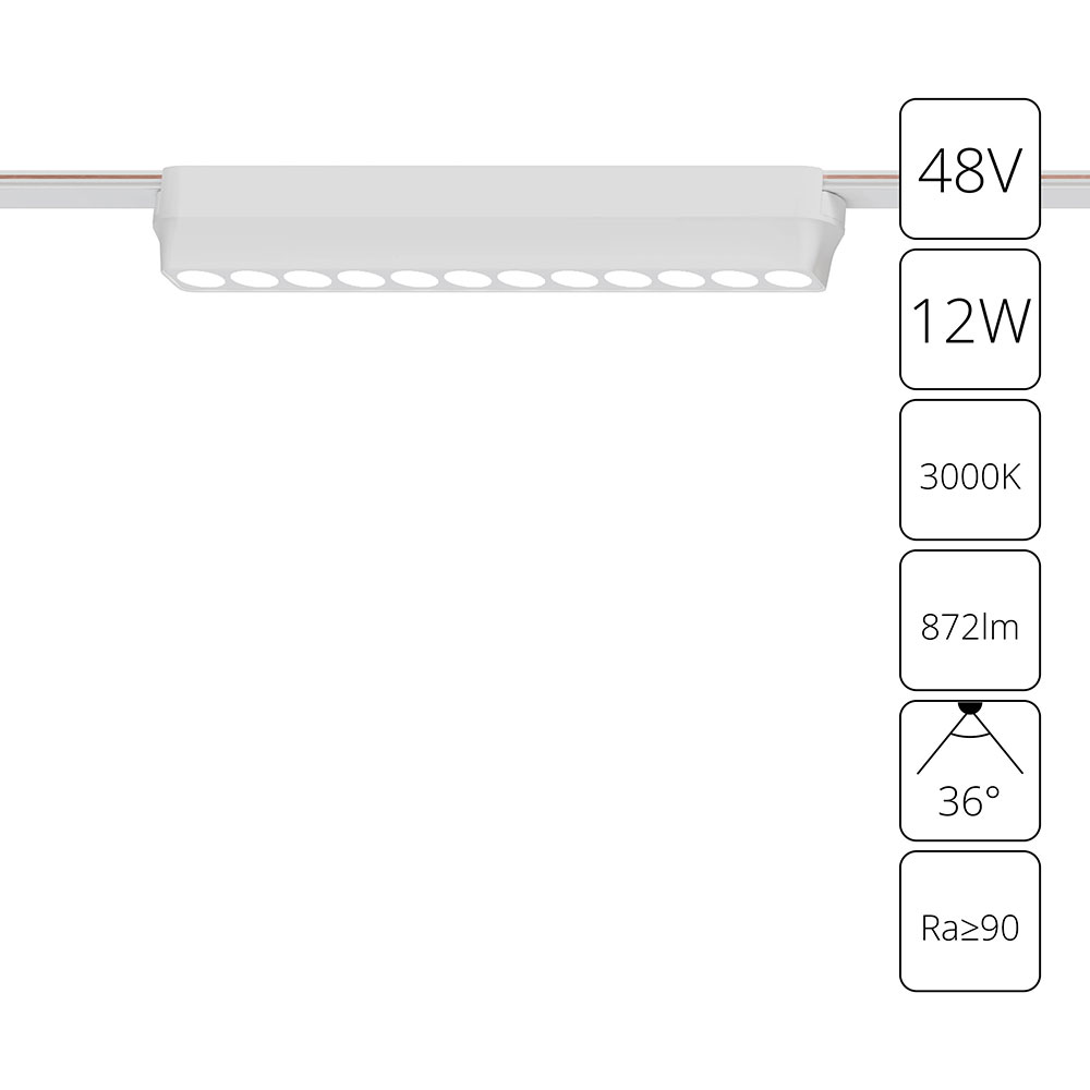 Arte Lamp A1154PL-1WH СВЕТИЛЬНИК ПОТОЛОЧНЫЙ RAPID 48В 12Вт 872лм 3000К 90+ 36° фото
