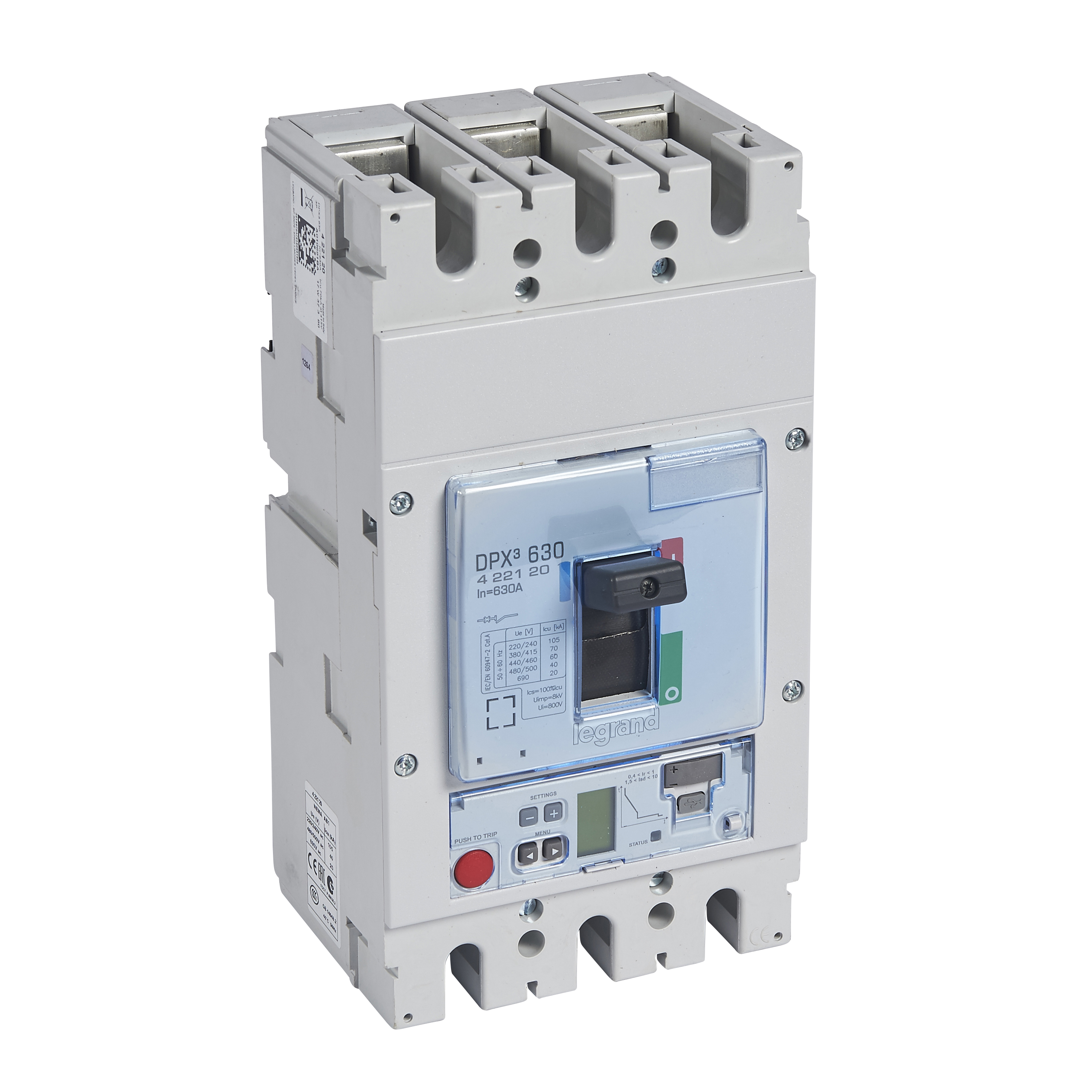 Legrand DPX3 630 Автоматический выключатель 3P 630А 70kA/эл.расц.S2/изм.блок. фото
