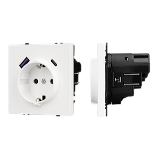 Arlight Механизм розетки с USB зарядкой SCT-NOBE-MUAC-SFPL-WH (230V, 16A) (Белый кварц) фото