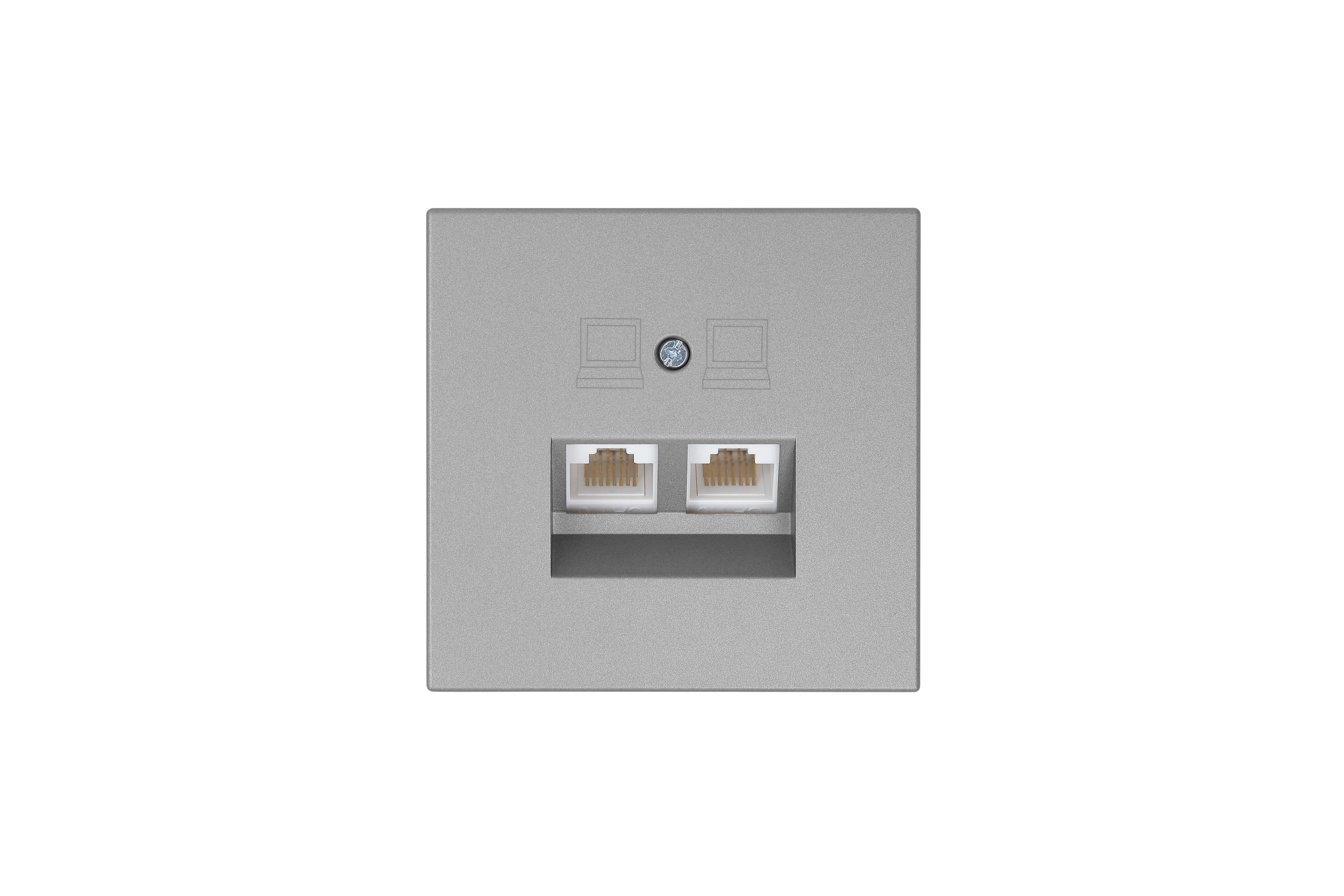 Jasmart FD Никель Розетка RJ45 2-ая фото