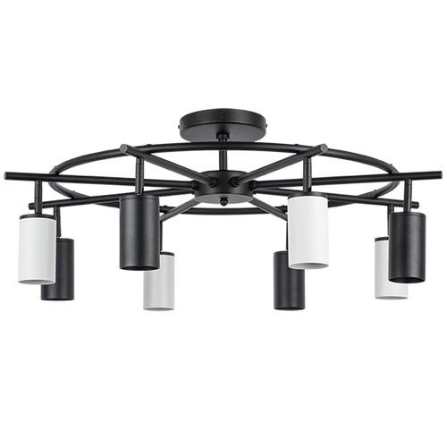 Lightstar LR718374364 Люстра RULLO 8х50W GU10 ЧЕРНЫЙ/БЕЛЫЙ (571718+214437-4+214436-4), шт фото