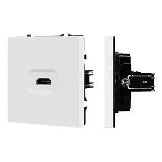 Arlight Механизм HDMI розетки SCT-NOBE-MHD1-SFPL-WH (Белый кварц) фото
